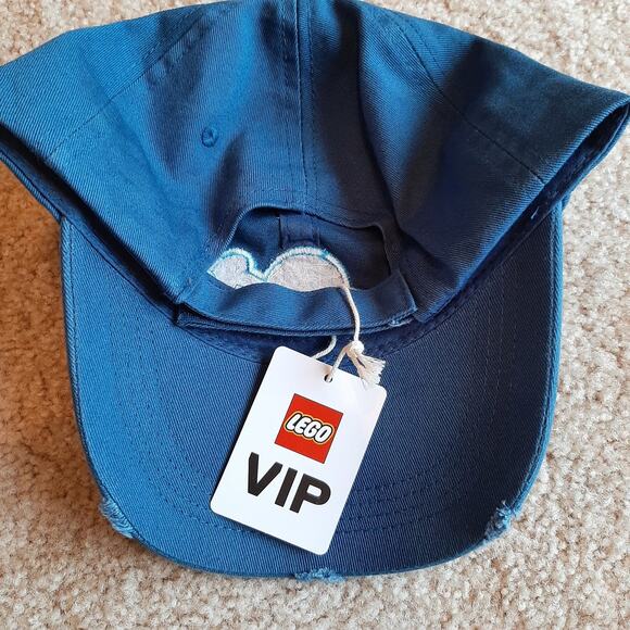 Adj Strapback LEGO VIP Blue Distressed Rocket Blast Off   VIP Blue Cap